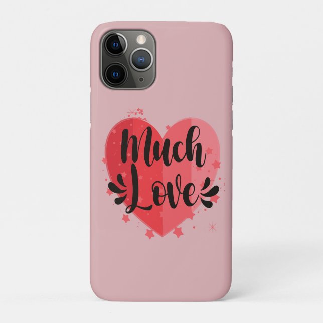 Capa Para iPhone 11 Pro Muito Amor, Grande Coração (Verso)