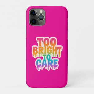 Capa Para iPhone 11 Pro Muito Brilhante para se importar - Tipografia Neon