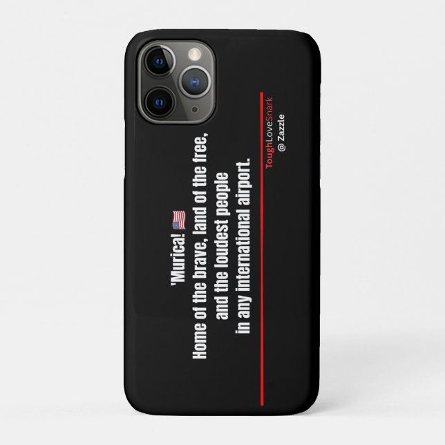 Capa Para iPhone 11 Pro 'Murica! Patriótico Divertido  (Verso)