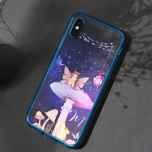 Capa Para iPhone 11 Pro Mushroom Fantasy Monograma Fada Mágica