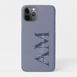 Capa Para iPhone 11 Pro Na moda de Nome Personalizado do Monograma Mínimo