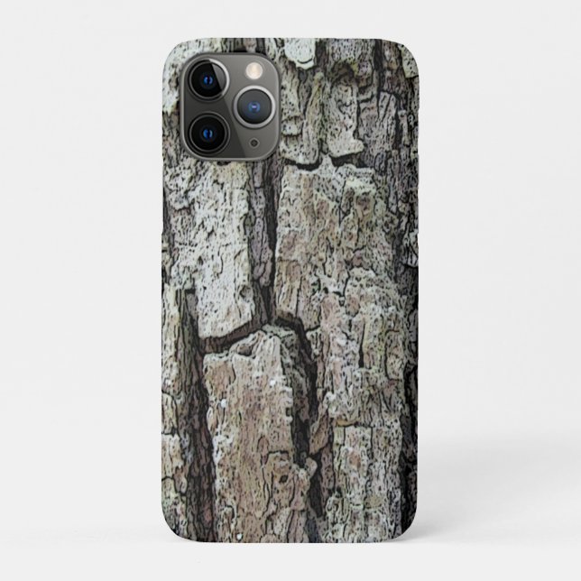 Capa Para iPhone 11 Pro Natureza Latido de Pinho Antigo (Verso)