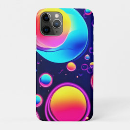 Capa Para iPhone 11 Pro Neon Bubble Universe