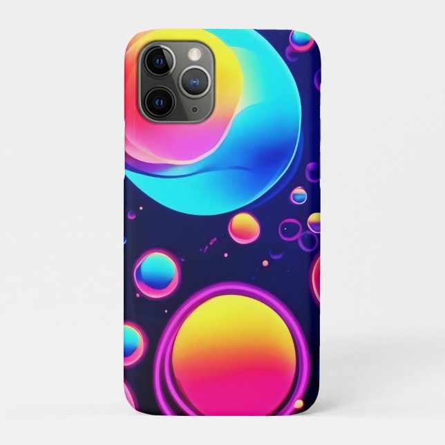Capa Para iPhone 11 Pro Neon Bubble Universe (Verso)