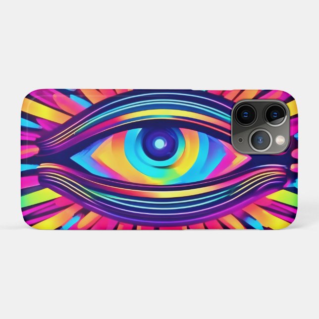 Capa Para iPhone 11 Pro Neon Eye do Cosmos (Verso (horizontal))