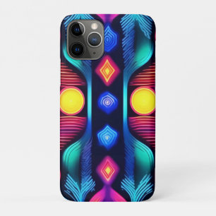 Capa Para iPhone 11 Pro Neon Geométrico Mandala Art