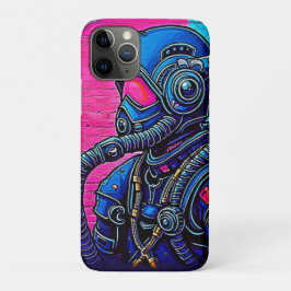 Capa Para iPhone 11 Pro Neon Mask Wall Grafite Figura Art