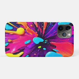 Capa Para iPhone 11 Pro Neon Paint Burst Art
