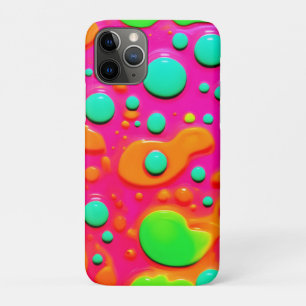 Capa Para iPhone 11 Pro Neon Painting Bubble Art