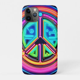 Capa Para iPhone 11 Pro Neon Peace Mandala