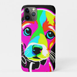 Capa Para iPhone 11 Pro Neon Puppy Pop Art