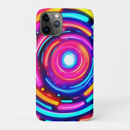 Capa Para iPhone 11 Pro Neon Spiral Light Art