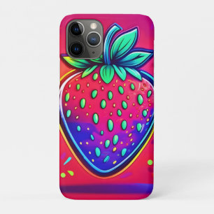 Capa Para iPhone 11 Pro Neon Strawberry Pop