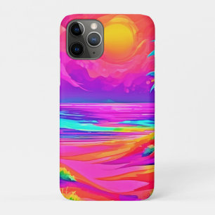 Capa Para iPhone 11 Pro Neon Sun e Beach Bliss