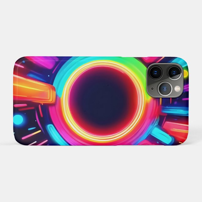 Capa Para iPhone 11 Pro Neon Vortex de Arte Leve (Verso (horizontal))