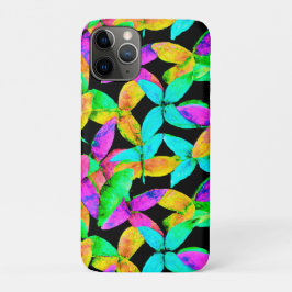 Capa Para iPhone 11 Pro Neonscape Leaf Pattern