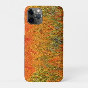 Capa Para iPhone 11 Pro "Neural Firestorm" - Abstrato amarelo laranja
