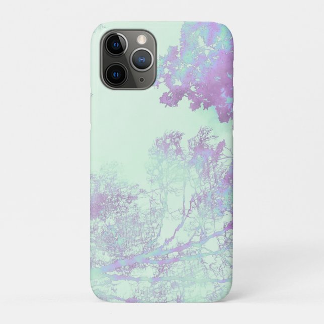 Capa Para iPhone 11 Pro Névoa de Folha Larga Lavanda (Verso)