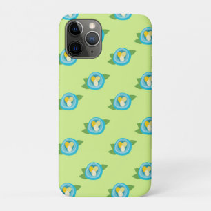 Capa Para iPhone 11 Pro Ninhos de Pássaro Azul Ovos Coloridos Folhas Verde