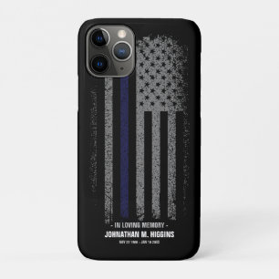 Capa Para iPhone 11 Pro No Adorável Sinalizador Thin Blue Line Policial