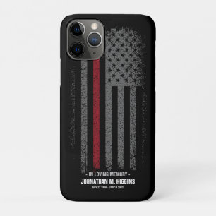 Capa Para iPhone 11 Pro No Adoro O Sinalizador Thin Red Line Do FireFighte