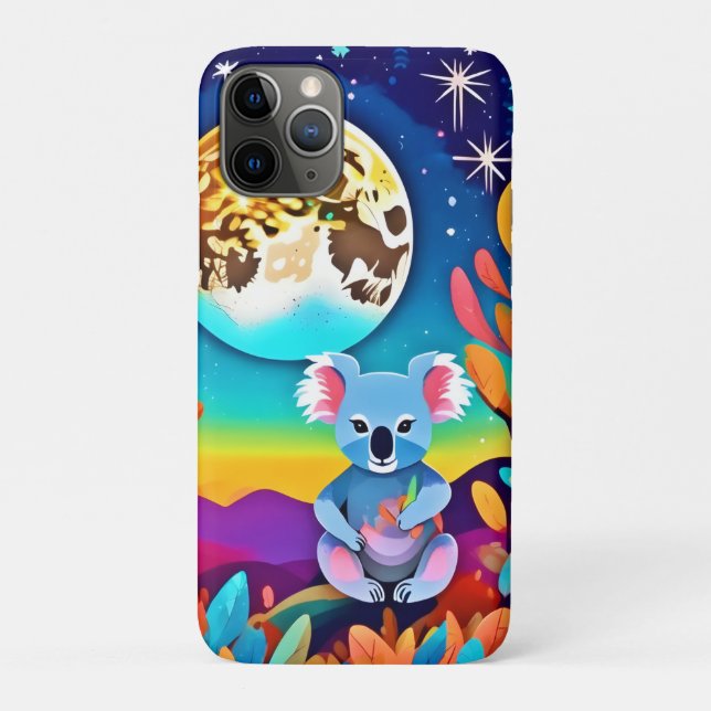 Capa Para iPhone 11 Pro Noite de Lua de Koala (Verso)