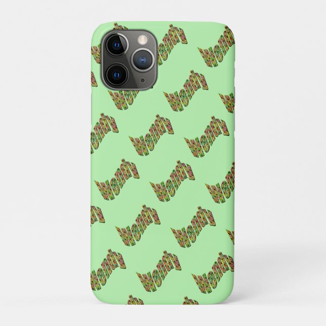 Capa Para iPhone 11 Pro Nome Colorido Wendy, (Verso)