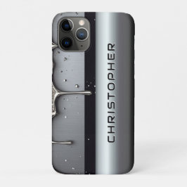 Capa Para iPhone 11 Pro 💧 Nome de Gotejamento Líquido Fluxo Arte Personal