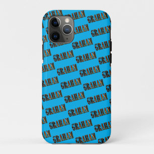 Capa Para iPhone 11 Pro Nome De Graham Feito Com Orange Sunset,