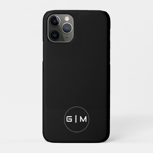 Capa Para iPhone 11 Pro Nome de iniciais personalizável (Verso)