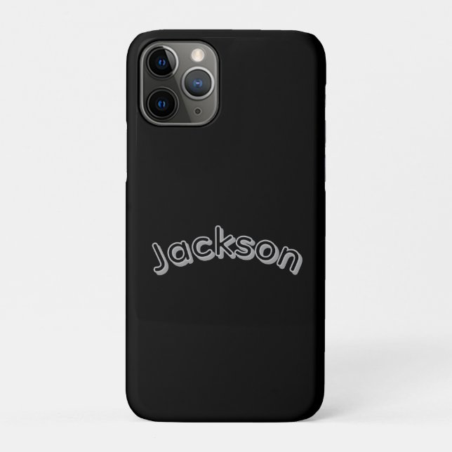 Capa Para iPhone 11 Pro Nome masculino Jackson, (Verso)