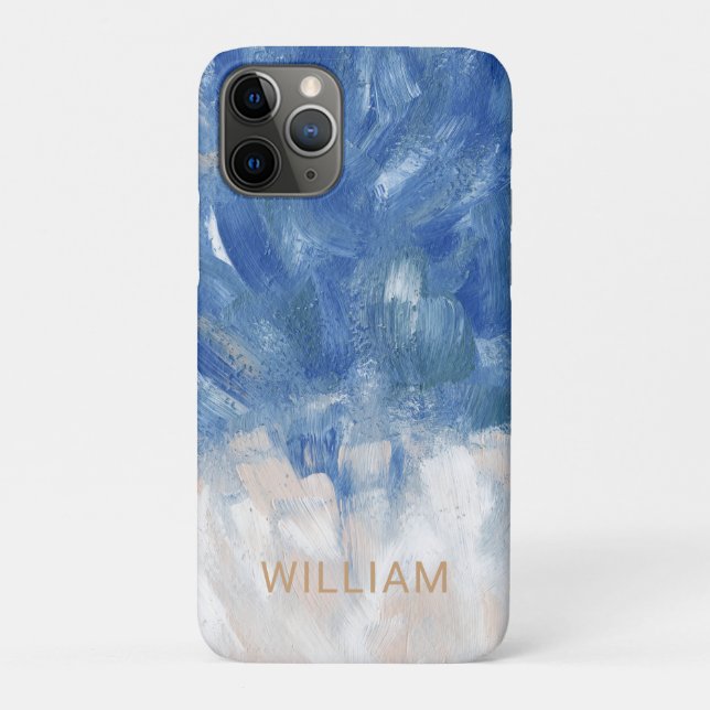 Capa Para iPhone 11 Pro Nome Personalizado do abstrato Ocean   (Verso)