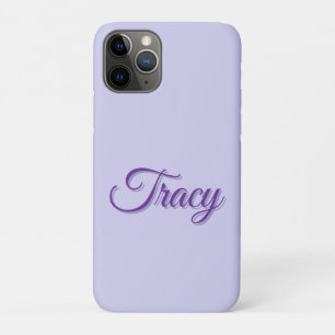 Capa Para iPhone 11 Pro Nome Tracy Garotas Em Roxo,