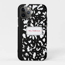 Capa Para iPhone 11 Pro Notebook Marble Composition Personalizado