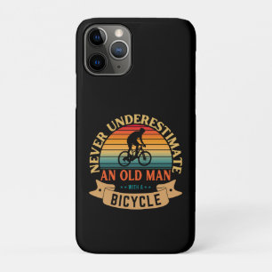 Capa Para iPhone 11 Pro Nunca subestime um homem velho com uma bicicleta