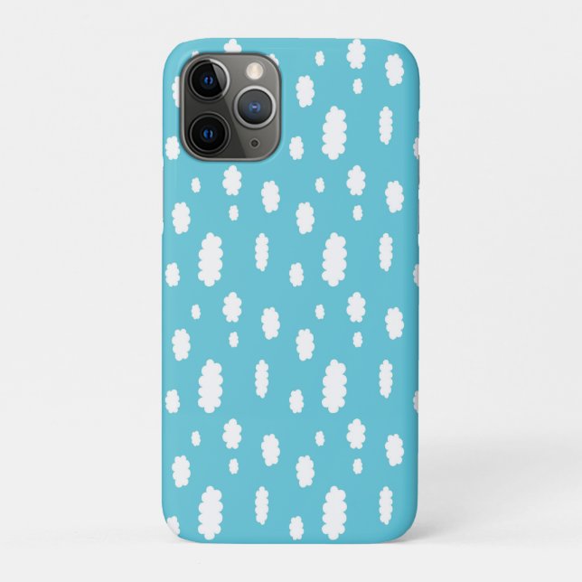 Capa Para iPhone 11 Pro Nuvens Brancas em um Fundo de Céu Azul (Verso)