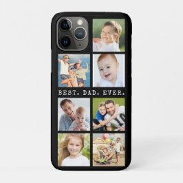 Capa Para iPhone 11 Pro O MELHOR PAI NUNCA 7 Fotos Personalizadas