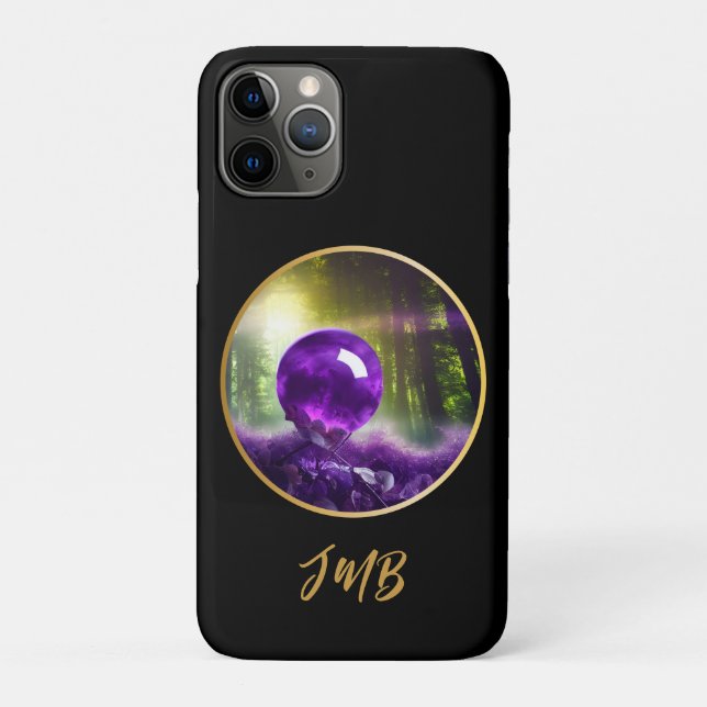 Capa Para iPhone 11 Pro O Monograma Ametist Orb Fantasy (Verso)