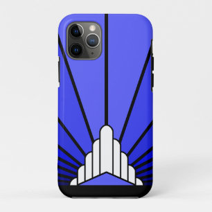 Capa Para iPhone 11 Pro O sol da arte em azul