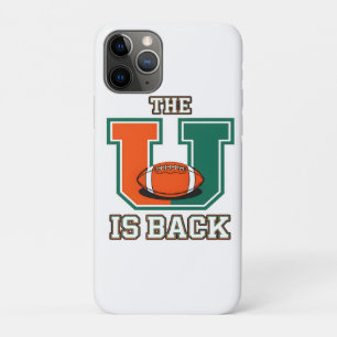 Capa Para iPhone 11 Pro O U Está de Volta Futebol Universitário Laranja e