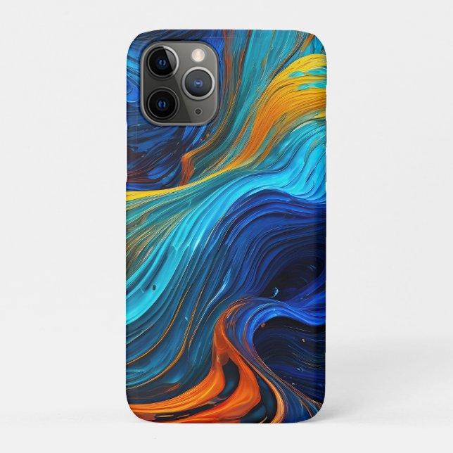 Capa Para iPhone 11 Pro Ocean Lava "Tempestial" (Verso)