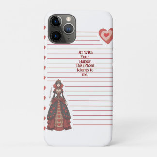 Capa Para iPhone 11 Pro Off with your Hands! Queen of Hearts