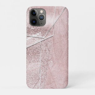 Capa Para iPhone 11 Pro Olhar de brilho falso rosa Glam de vidro de crista