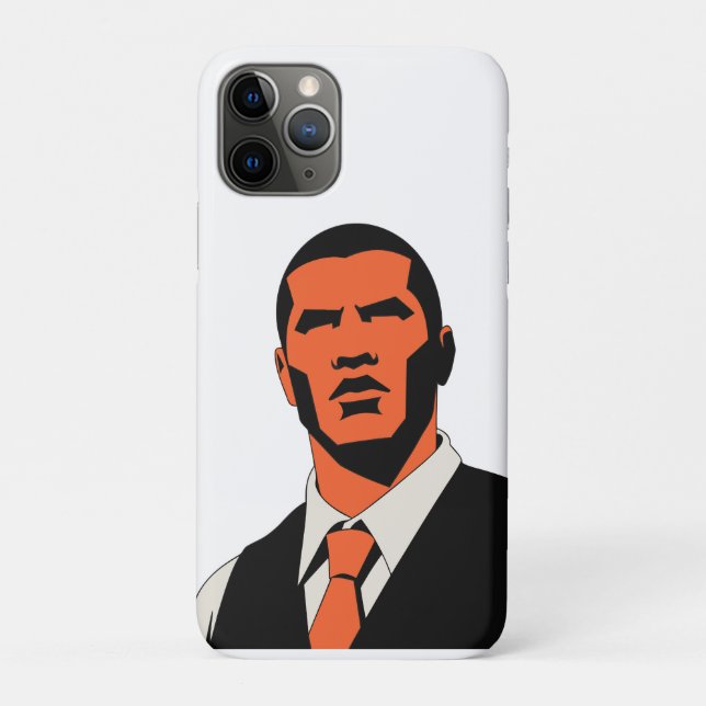 Capa Para iPhone 11 Pro Olhar de homem misterioso (Verso)