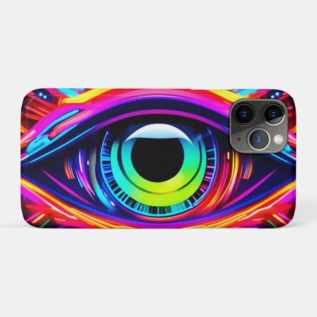 Capa Para iPhone 11 Pro Olhos Psicodélicos da Arte Universo (Verso (horizontal))
