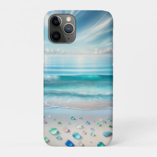 Capa Para iPhone 11 Pro Ondas bonito do Oceano Azul e Vidro do Mar