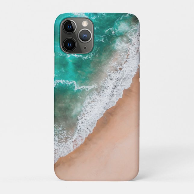 Capa Para iPhone 11 Pro Ondas em Sandy Beach (Verso)