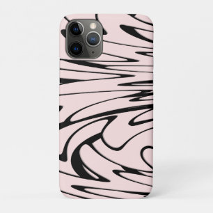 Capa Para iPhone 11 Pro Onde a arte se encontra pensada em preto e rosa