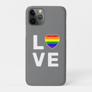 Capa Para iPhone 11 Pro Orgulho Gay Amor Coração Arco-íris