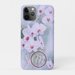 Capa Para iPhone 11 Pro Orquídeas Brancas Florais, Ruby, Aquarela Ameaçada